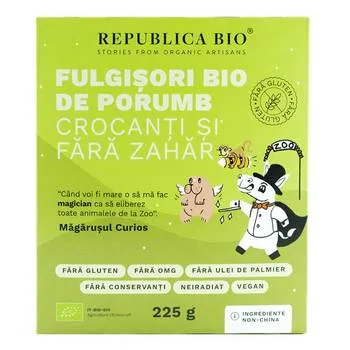 Fulgisori de porumb crocanti, 225g, Republica Bio