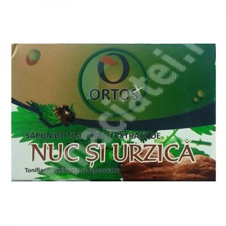 Sapun cu extract de nuc si urzica, 100 g, Ortos