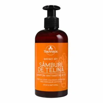 Sampon antimatreata cu extract de samburi de telina, 250ml, Trio Verde