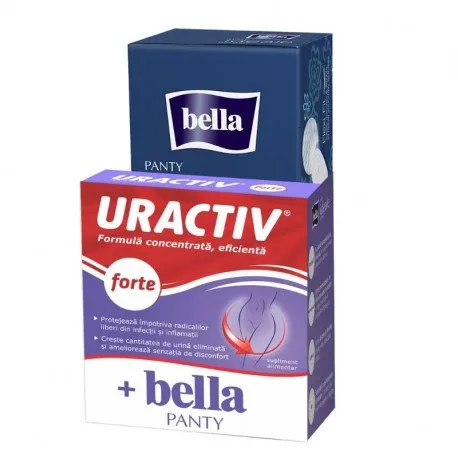 Kit Uractiv forte,10 capsule+Bella Panty absorbante zilnice,28 bucati