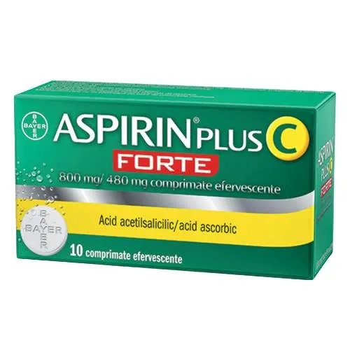 BAYER ASPIRIN PLUS C FORTE 10 COMPRIMATE EFERVESCENTE