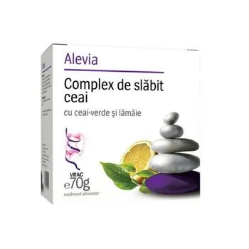 Complex de slabit cu ceai verde si lamaie, 70g, Alevia