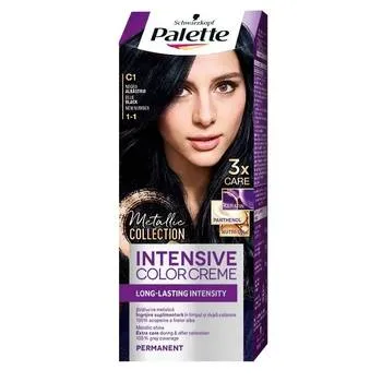 Vopsea crema permanenta Palette Intensive Metallic Collection C1 Negru Albastrui, 110ml, Schwarzkopf