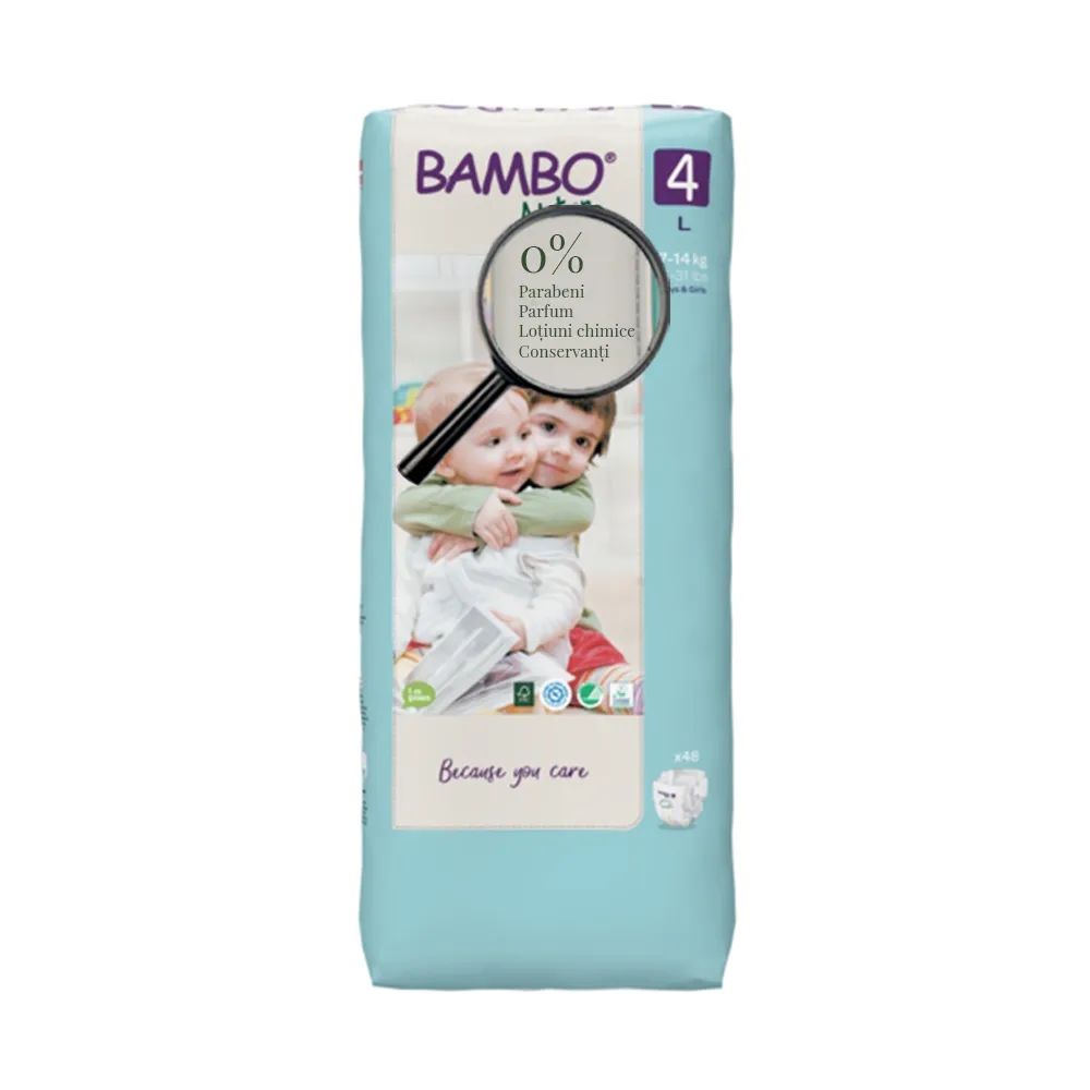 Bambo Nature nr. 4 (7-14 kg) x 48 bucati