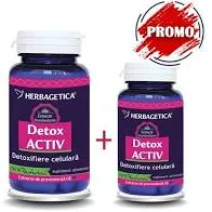 HERBAGETICA Detox Activ x 60cps + 10cps cadou