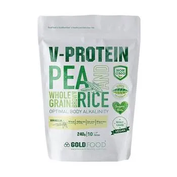 Pudra proteica V Protein cu vanilie, 240g, Gold Nutrition