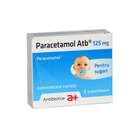 Paracetamol 125 mg, 6 supozitoare