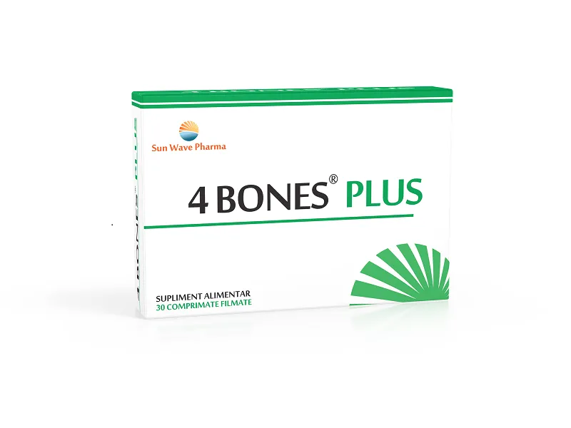 4 Bones Plus, 30 comprimate, Sun Wave Pharma