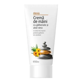 Crema de maini cu galbene si aloe vera, 50ml, Alevia