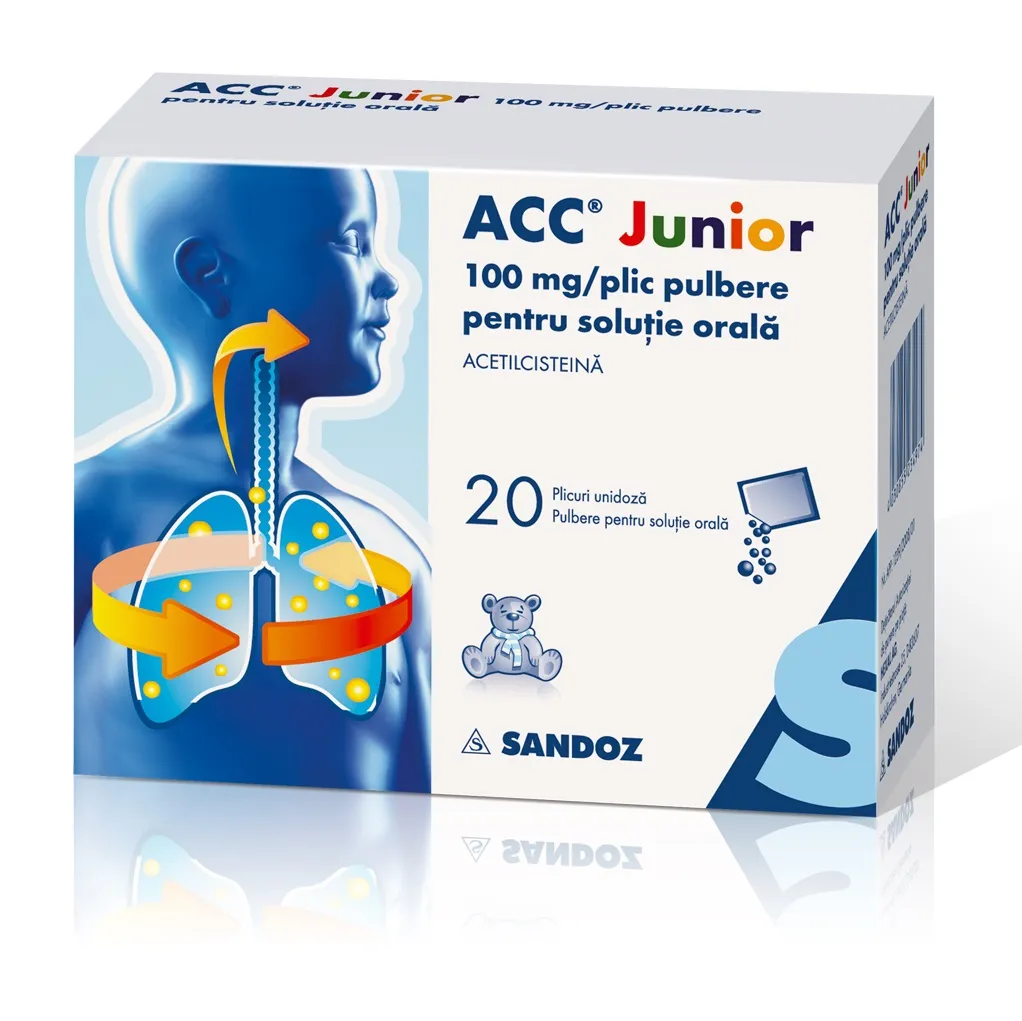 ACC Junior 100 mg, 20 plicuri, Sandoz