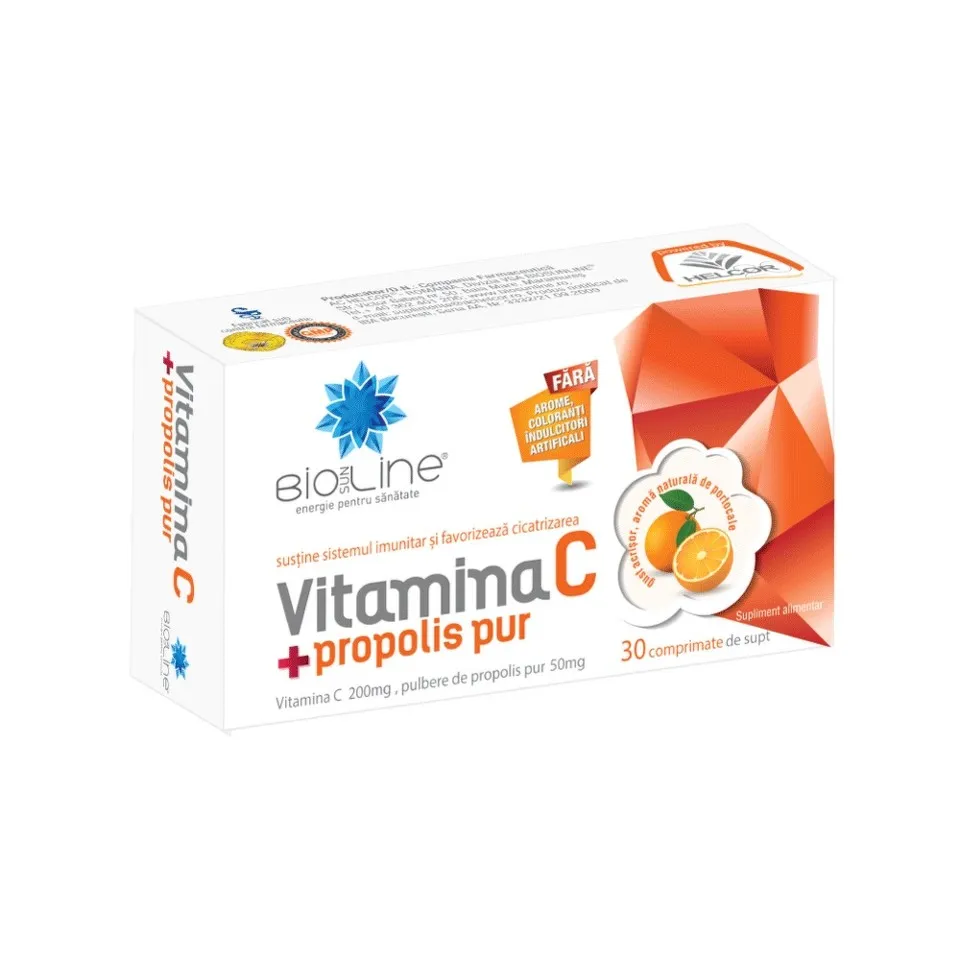 VITAMINA C + PROPOLIS X 30 COMPRIMATE HELCOR