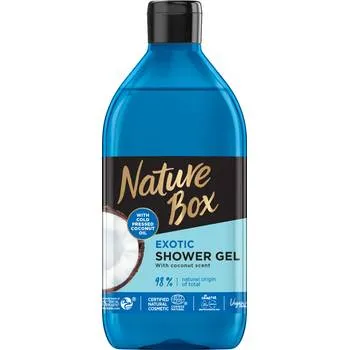 Gel de dus cu ulei de cocos 100% presat la rece, 385ml, Nature Box