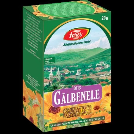Ceai flori de Galbenele D113, 20 g, Fares