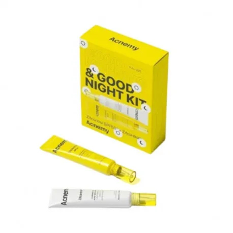 ACNEMY Kit Rutina pentru ten predispus la acnee, Good Morning&Good Night, 80 ml