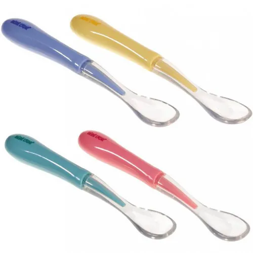 Bebe D'or Set de lingurite din silicon, de la 4 luni, 2 bucati (cod 8554)