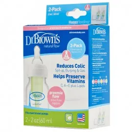 Dr. Brown's SB2200 Bib Options Gat Ingust PP,60ml (2pack) tet prematuri
