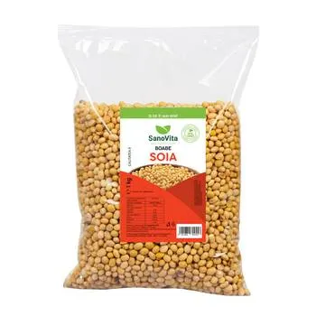 Boabe de soia, 1kg, SanoVita