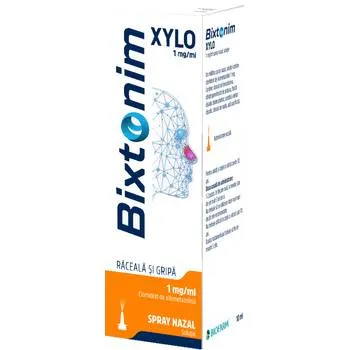 Bixtonim Xylo spray nazal adulti 0.1%, 10ml, Biofarm