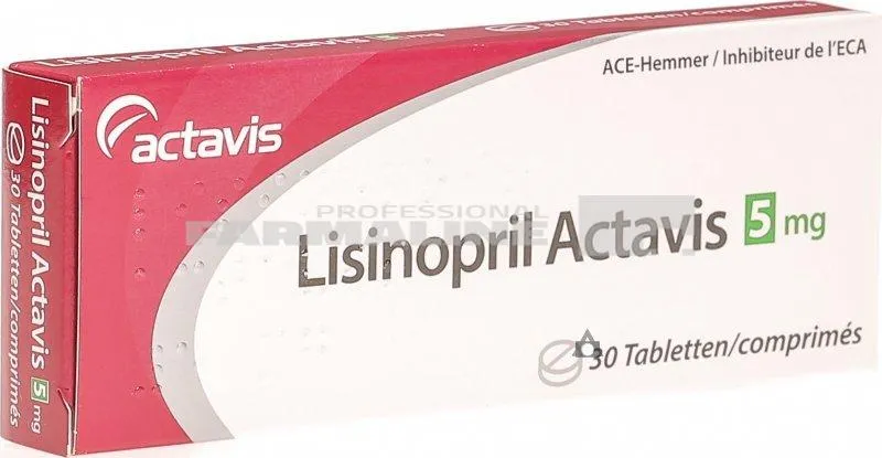 LISINOPRIL ACTAVIS 5 mg x 30 COMPR. 5mg ACTAVIS GROUP PTC EH