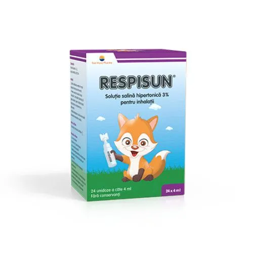 Respisun soluție salina hipertonică 3%, 24 doze, Sun Wave Pharma
