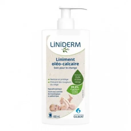 Liniderm Solutie dermatologica pentru curatarea zonei scutecului, 480ml