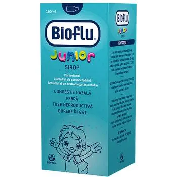 Bioflu Junior sirop, 100 ml, Biofarm