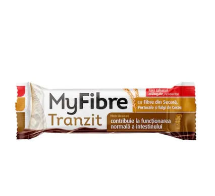 MyFibreTranzit Baton Digestiv cu Secara, Cocos si Portocale 40g