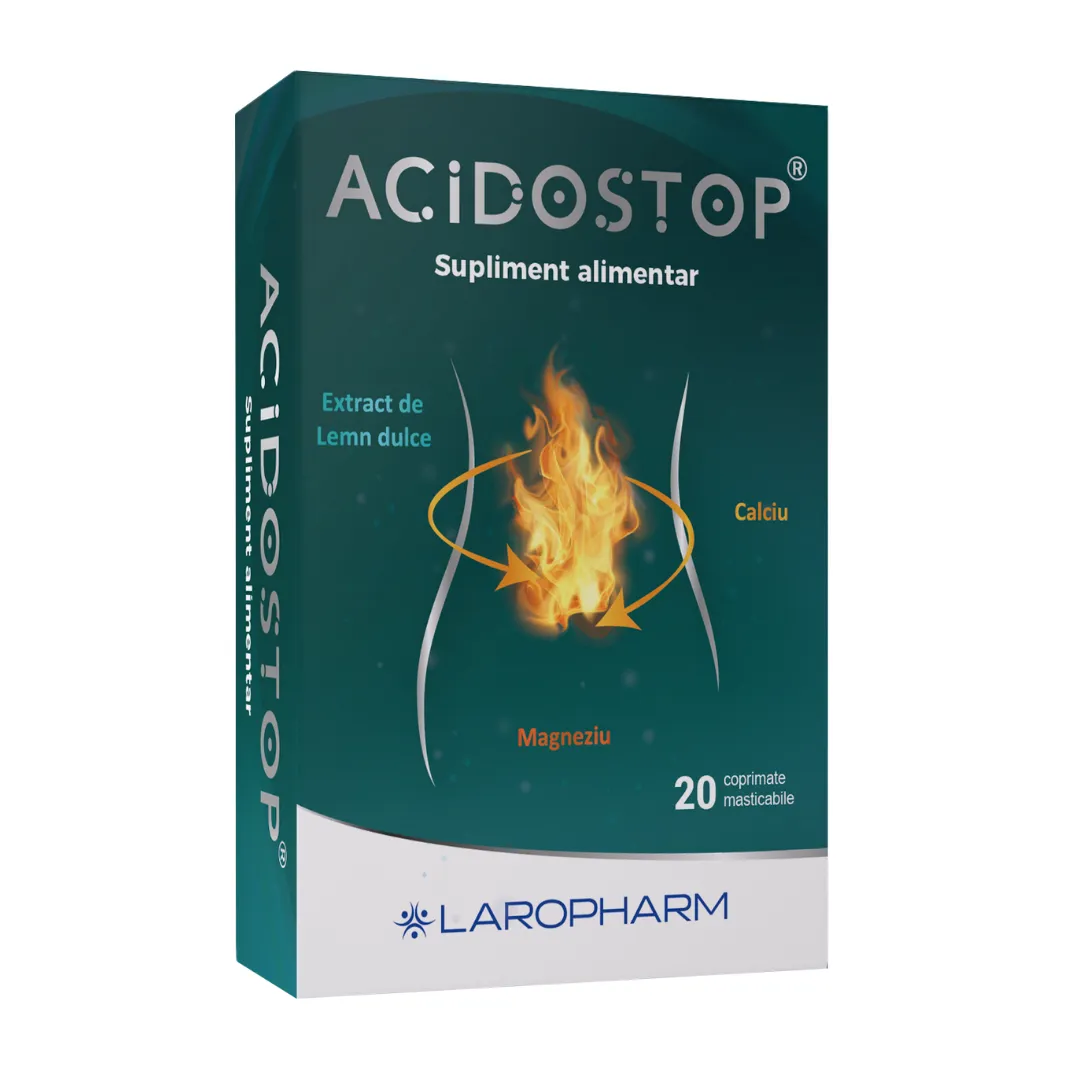 Acidostop, 20 comprimate masticabile, Laropharm