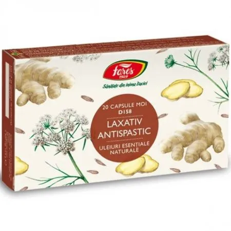 Laxativ antispastic D158, 20 capsule, Fares