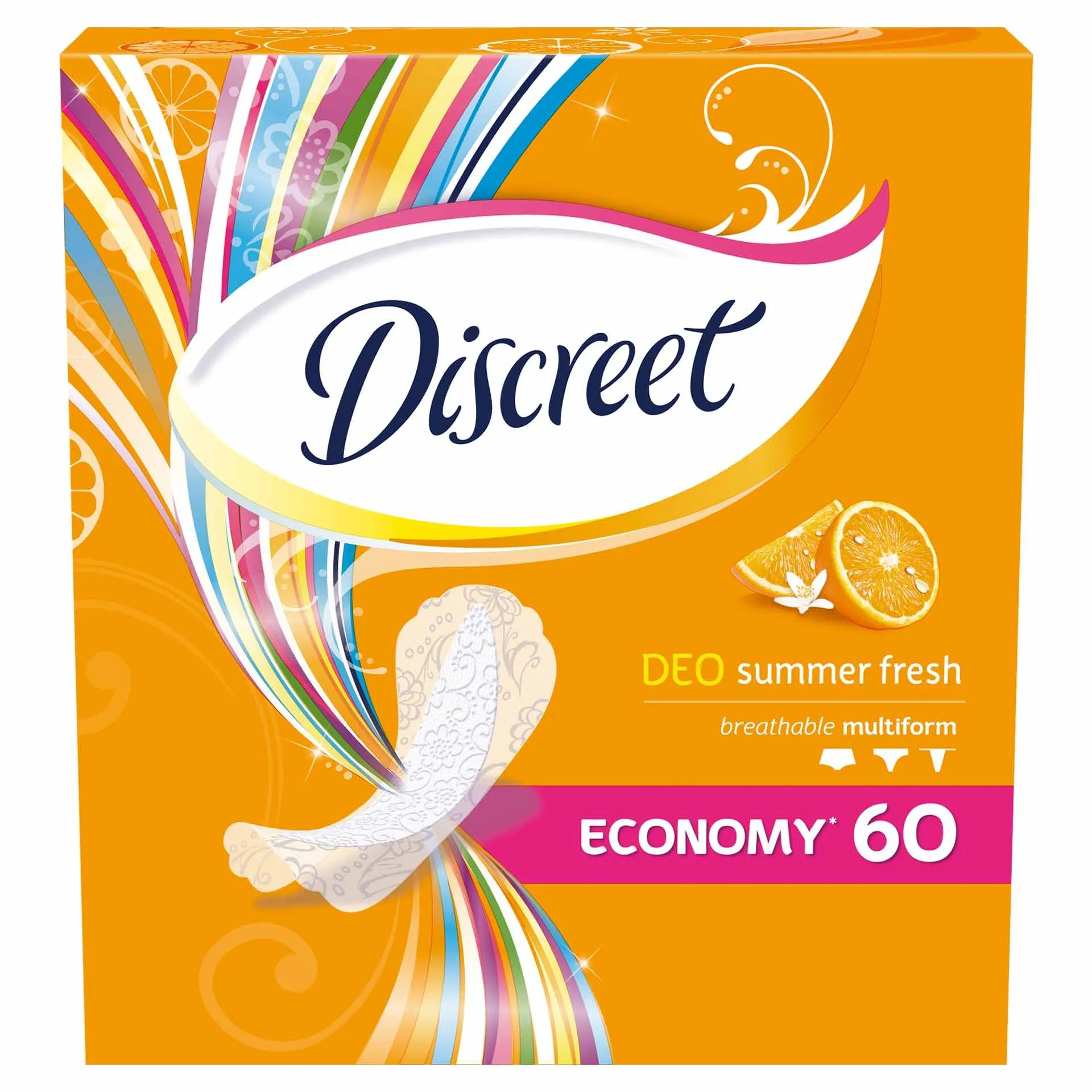 Discreet Deo Summer Fresh Absorbante zilnice 60 bucati