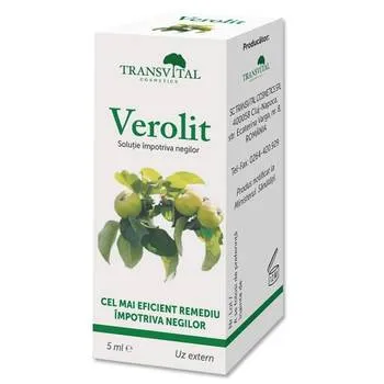 Solutie impotriva negilor Verolit, 5 ml, Transvital