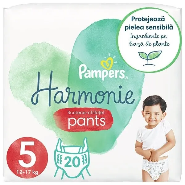 PAMPERS HARMONIE PANTS 12-17KG 20 BUCATI MARIMEA 5