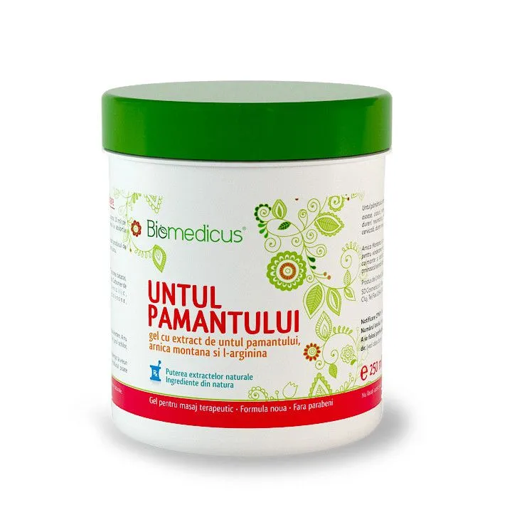 Biomedicus Untul Pamantului gel cu extract arnica montana si L-arginina, 250 ml
