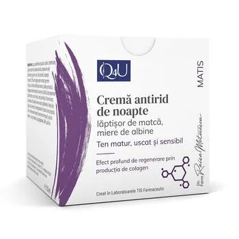 Crema antirid de noapte Matis Q4U, 50ml, Tis Farmaceutic