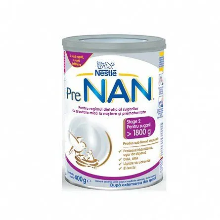 Nestle lapte praf PreNAN, stage 2, 400 grame