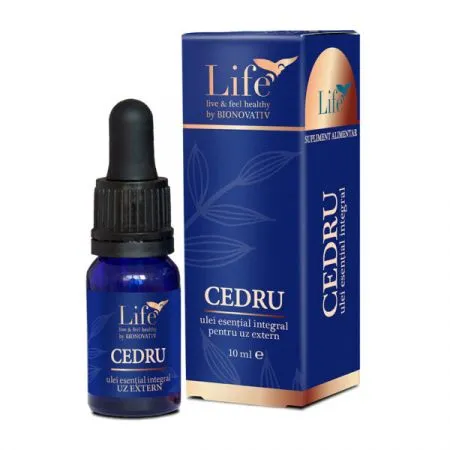 Ulei esential integral de Cedru, 10 ml, Bionovativ