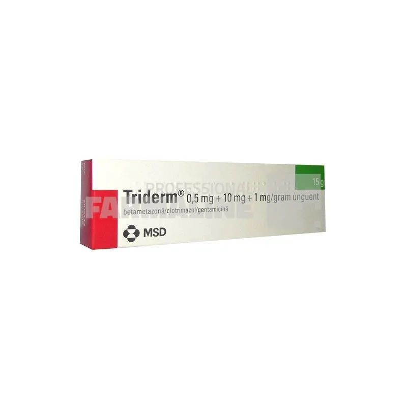 TRIDERM x 1 - unguent UNGUENT 0,5mg+10mg+1mg/g MERCK SHARP & DOHME