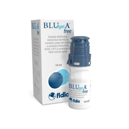 Solutie oftalmica Blu Gel A Free, 10 ml, Fidia