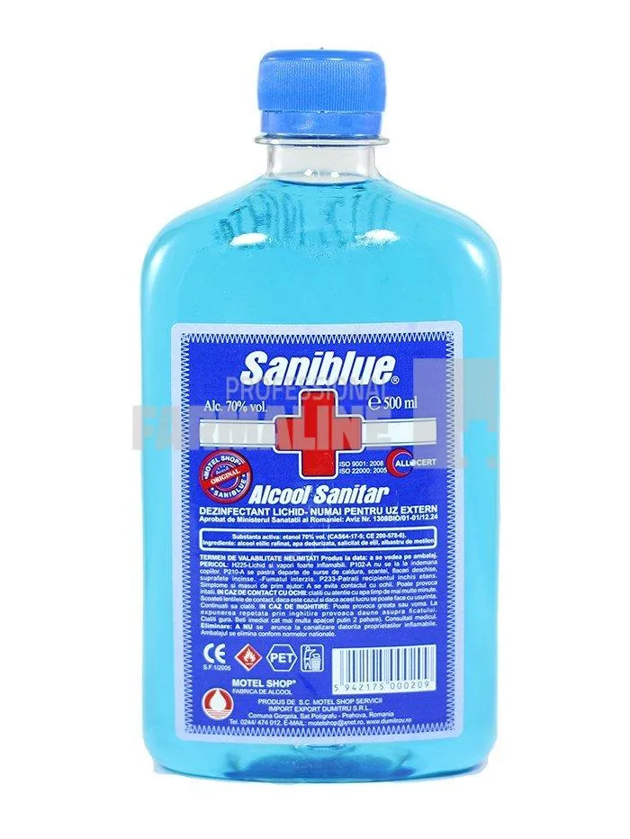 Sani Blue Alcool Sanitar 70% 200 ml