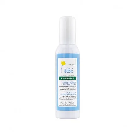 Klorane Bebe Spray Erytheal pentru schimbarea scutecului, 75ml