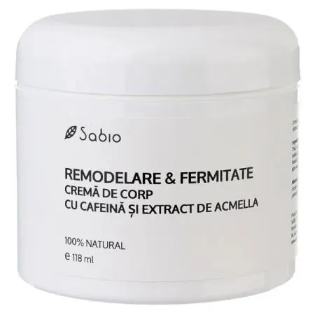 Crema de corp cu cafeina si acmella Remodelare&Fermitate, 118 ml, Sabio