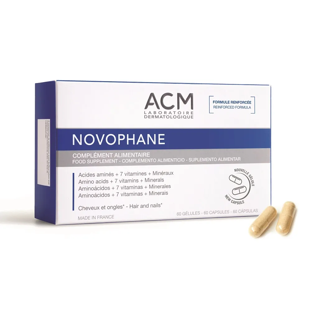 Capsule pentru par si unghii Novophane, 60 capsule, Acm