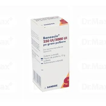 Baneocin pulbere cutanata, 10 g, Sandoz