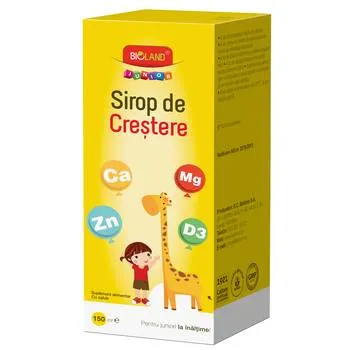 Sirop de crestere Bioland Junior, 150 ml, Biofarm