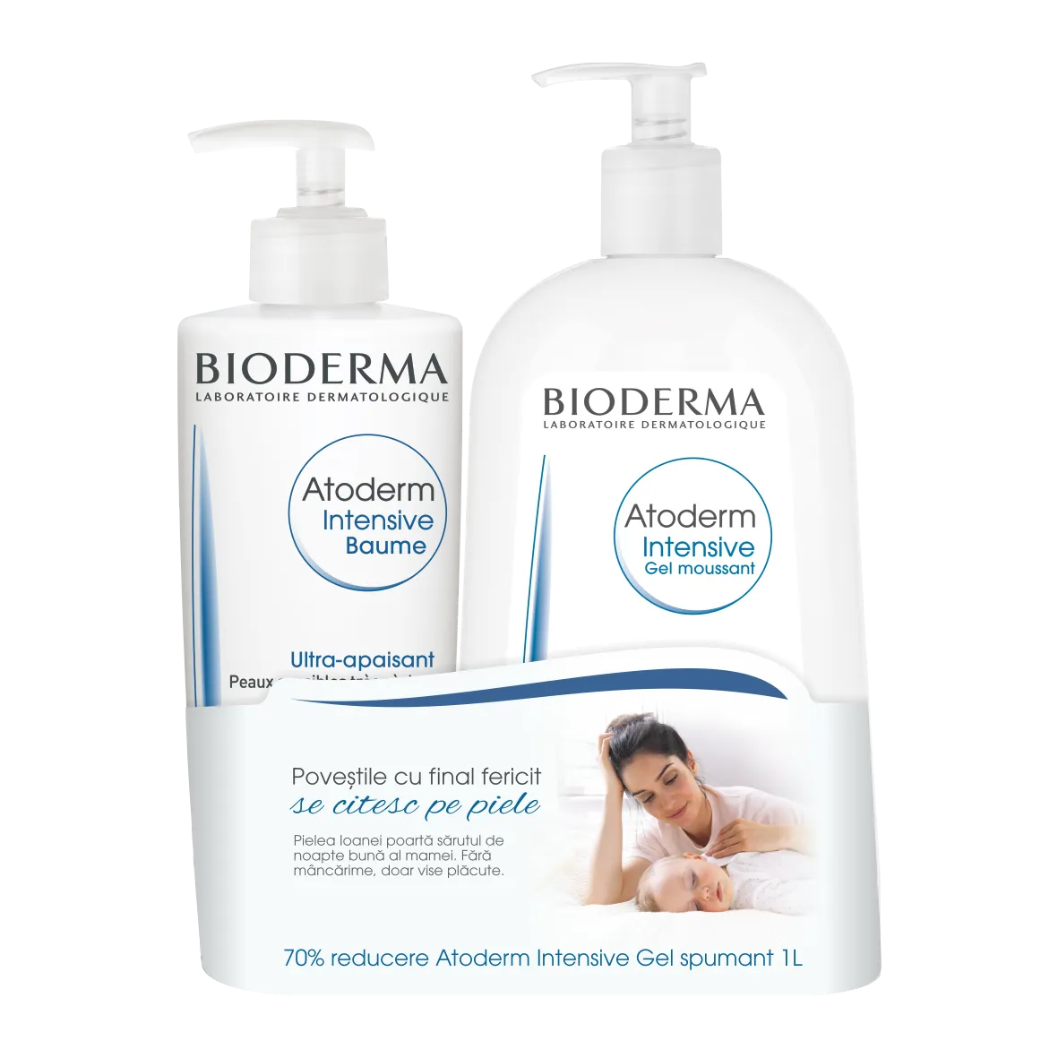 BIODERMA Atoderm Intensive balsam x 500ml + Intensive gel sp x 1l -70%