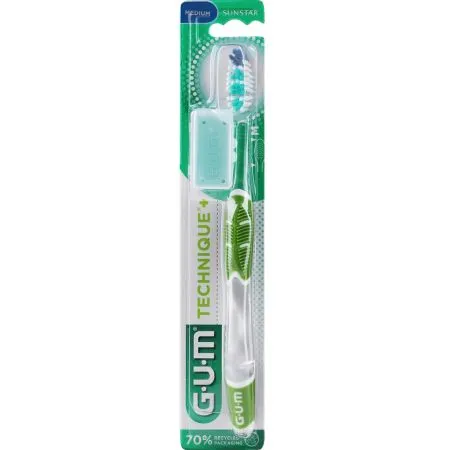 Periuta de dinti Medium Techinque+ Regular, 1 bucata, Sunstar Gum