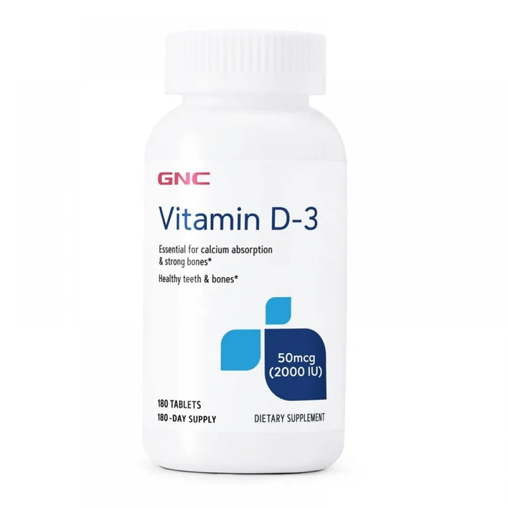 Vitamina D-3 2000 UI (180 tablete), GNC