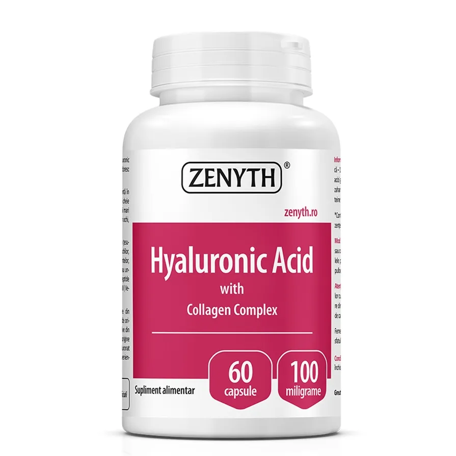 Hyaluronic Acid cu Collagen Complex, 60 capsule, Zenyth