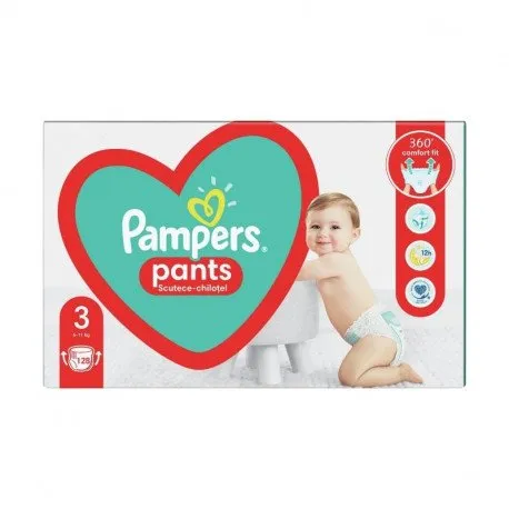 Pampers Pants Scutece chilotel Marimea 3 Midi, 128 bucati