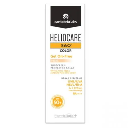 Gel pentru protectie solara cu SPF 50+ Heliocare 360 Color, Nunata Pearl, 50 ml, Cantabria Labs